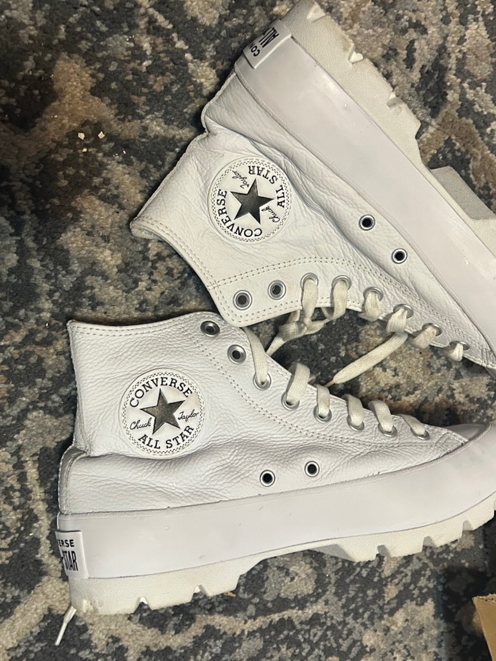 Converse white womens high tops